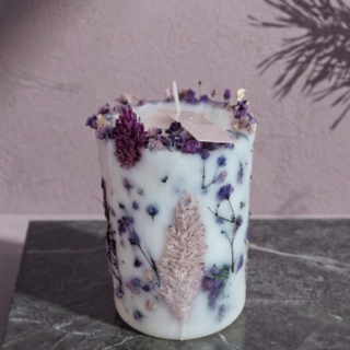 Vela floral Morada